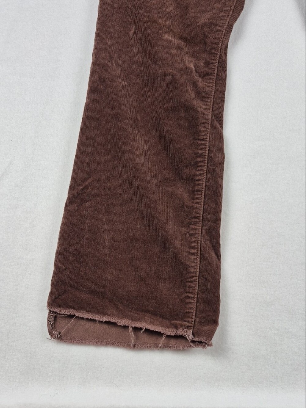 MOTHER The Insider Crop Step Fray Corduroy Pants 28 Umber Brown Stretch 1157-618 - Picture 6 of 12